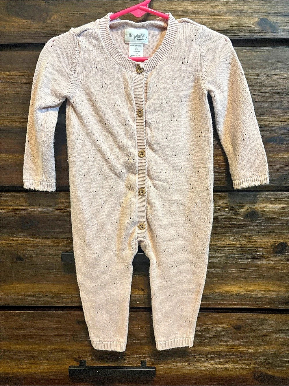 little planet Organic Cotton Knit Pointelle Romper